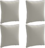 vidaXL - 4-Delige Rugkussens PUTTEN - 4 pcs - 100% Polyester - Grijs