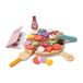 Woet Pizza-levensmiddelen van hout voor peuters – 32-delige voedselset met menu en accessoires – keukenspeelgoed – vanaf 2 jaar – cadeau voor kinderen