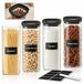 Omgoods - Boîtes de rangement en verre avec couvercles hermétiques (4 x 2000 ml)