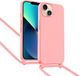 ShieldCase Hoesje met telefoonkoord (roze) geschikt voor iPhone 13
