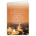 69-3063 Oprechte condoleancekaart met witte envelop, grote zilveren tekst, zilveren woorden, terracotta kaarsen, gesloten formaat, 11,5 x 17 cm, gemaakt in Frankrijk