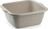 Plasticforte teiltje/afwasbak - vierkant - kunststof - 15 liter - 41 x 39 x 16 cm - Taupe