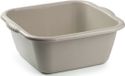 Plasticforte teiltje/afwasbak - vierkant - kunststof - 15 liter - 41 x 39 x 16 cm - Taupe