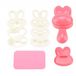 Merkloos Dailygoods Rijstbal Schimmel Konijn Vorm Roze Plastic 2 Stuks