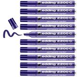 Edding e-2200 Marker, onuitwisbaar, wigvormige punt, 1 tot 5 mm, 10 stuks Paars.