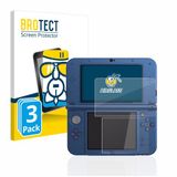 BROTECT Screenprotector 3 Stuks voor Nintendo New 3DS XL Beschermglas Transparant