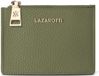 Lazarotti Bologna Leather Zip Etui 4 Card Slots Kaarthouder - Olijfgroen