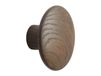 Muuto Crochet Dots bois teinté foncé marron Ø9 cm