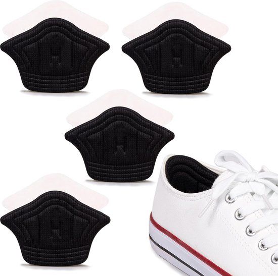 Hielzooltjes - Hielbeschermers - Zelfklevend - Universeel - 4 paar - Zwart