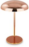 B.K.Licht BRILONER Caxa – LED Tafellamp oplaadbaar – draadloos – IP44 buitenverlichting – dimbaar met touch – oplaadbare accu – koper kleur – Ø19,5 x 30,5 cm