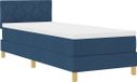 vidaXL LED Boxspring Bed met Hoofdeinde Blauw 80 x 200 cm Stof