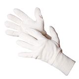 Katoenen Oekotex Katoenen handschoenen, 12 paar, lichte jersey, naturel
