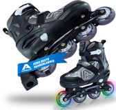 Apollo Champion Inline Skates Verstelbaar Maat 31-42 Zwart LED Wielen