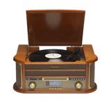 Denver MRD-51 Bruin Retro Platenspeler met DAB Radio, CD Speler, MP3 en Cassette