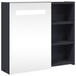 vidaXL Badkamerkast met spiegel en LED 60x13x52 cm grijs