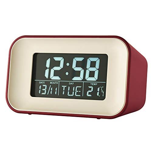 Acctim Digitale wekker met temperatuur, rood, 59 x 100 x 48 mm