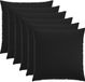 vidaXL Kussensloop 6 stuks Zwart 80 x 80 cm Katoensatijn