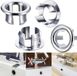 Merkloos RUIJINGER 4 Stuks - Overloopdeksel Voor Gootsteen - Wastafel overloop - Overloopstopring - Ring Overloop Gootsteen - Spoelbak Overloopdeksel Spoelbak - Kunststof overloopdeksel voor gootsteen - Zilver