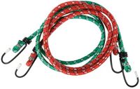 Cogex Bagagespin - 2x - groen / rood - 2 haken - 1 mtr - elastiek - bagagebinder/bindelastiek