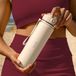 Bloom Bouteille d'eau personnalisée - Acier inoxydable - Beige