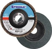 Promat/Tecwerk Lamellenslijpschijf | Ø 125 mm korreling 120 plat | RVS Zirkonium