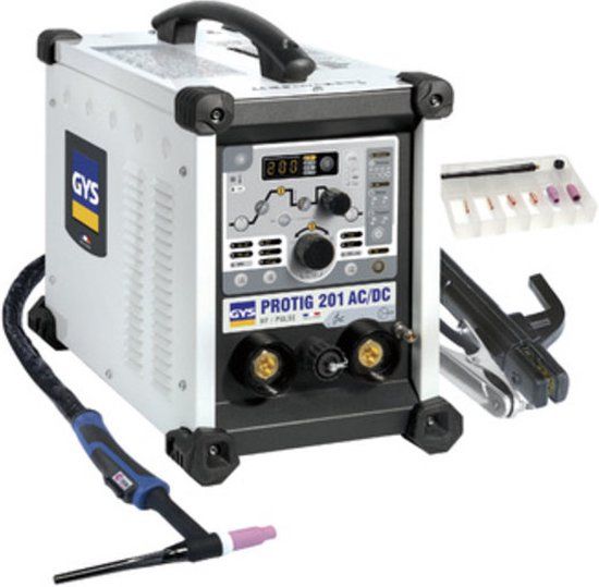 GYS PROTIG 201 AC/DC HF FV TIG lasapparaat 10 - 160 A incl. toorts