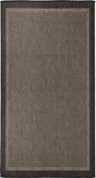Tapis d'extérieur plat tissé 80x150 cm brun foncé