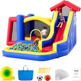 Vevor Château gonflable, aire de jeux extérieure premium trampoline, château gonflable avec soufflerie, toboggan et sac de rangement, aire de jeux familiale 333 x 338 x 230 cm