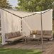Siena Garden J05233 zijpanelen voor paviljoen Berlino 3x3 m, wit, set van 2 bekleding van polyester, 160 g