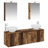 vidaXL Badkamerkastenset 5 stuks Oud hout Bewerkt hout