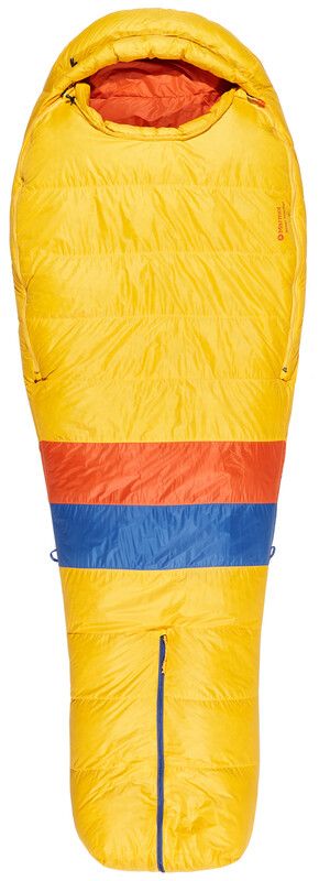 Marmot Never Summer Sleeping Bag - Regular - Yellow/Red - Double Zipper - 2023