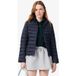 Lacoste Veste ajustée pour femme bleu foncé, uni-imitation