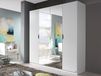 Armoire FREEDOM 4 portes blanc avec miroir