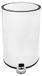 StarTech Metalen prullenbak - Trapbak - 6 liter - Rond - Wit