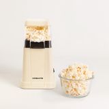 CREATE Popcornmachine, elektrische popcornmachine, crèmewit/retrostijl, vetvrij, olievrij, eenvoudige bediening, veiligheidssysteem, 1200 W, 80 g maïs in 3 minuten