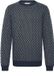 Blend Sweater Boogjes Motief Donkerblauw - Maat XL
