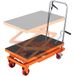 VEVOR Tfd15 Hydraulische Palletwagen-Tafelwagen, Capaciteit Van 330 Pond, 50 "met 4 Wielen En Antislippad, voor Materiaalbehandeling En Transport, Oranje