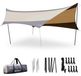 Tissu de tente résistant aux UV, dimensions 5,6 x 5,6 mètres, idéal pour le camping et les pique-niques