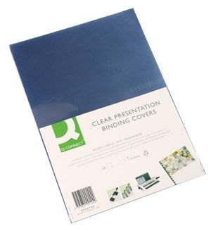 Q-CONNECT KF32159 binding cover A3 Polyvinyl chloride (PVC) Transparant 100 stuk(s)