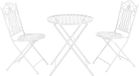 And Outdoormatch Bistroset Reece - Table de jardin en métal - Avec 2 chaises de jardin - Blanc