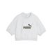 PUMA Essentials Elevated Nr. 1 Logo Sweatshirt ample pour femmes M, White Glow Heather