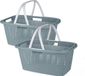 solutions de rangement Panier à linge avec poignée - 2x pièces - 38 litres - 60 cm - vert/blanc