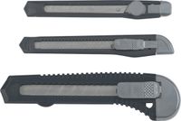 Merkloos / Sans marque Afbreekmessen set - 3-delig - 9 mm / 18 mm - uitschuifmessen