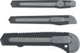 Merkloos / Sans marque Afbreekmessen set - 3-delig - 9 mm / 18 mm - uitschuifmessen