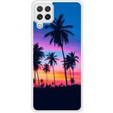 Samsung Galaxy A22 Palmiers colores Verstevigd hoesje met sublimatie bedrukking