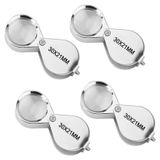 Loupe de bijouterie pliable avec 30 compartiments - Grossissement 30x pour pierres précieuses et pièces de monnaie