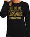 Bellatio Decorations Foute kersttrui/sweater voor dames - Hohoho lapdance cadeau - zwart - glitter goud XL