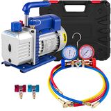 VEVOR Vacuümpomp 4 CFM, koelkastvacuümpomp 230 V, voor recirculatiesysteem met slangen en meter