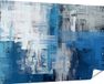 Gards Poster de jardin Art abstrait - Pinceaux bleus et blancs - 180x120 cm - Toile de jardin