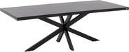 Goossens Lecca Eettafel - Hout - 220 x 76 x 100 cm - Rechthoek - zwart
